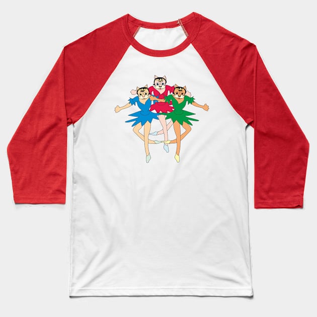 Dancers Baseball T-Shirt by Alekvik